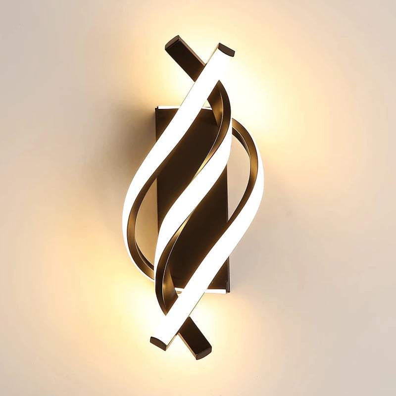 Curved Spiral Design LED Wall Lamp