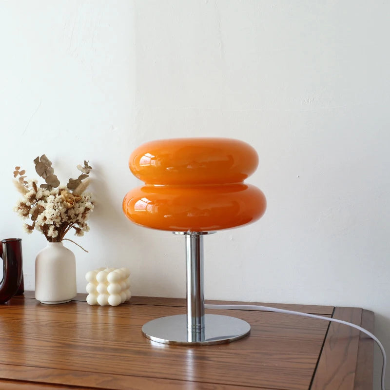 Glass Table Lamp Macaron LED Bedside Light