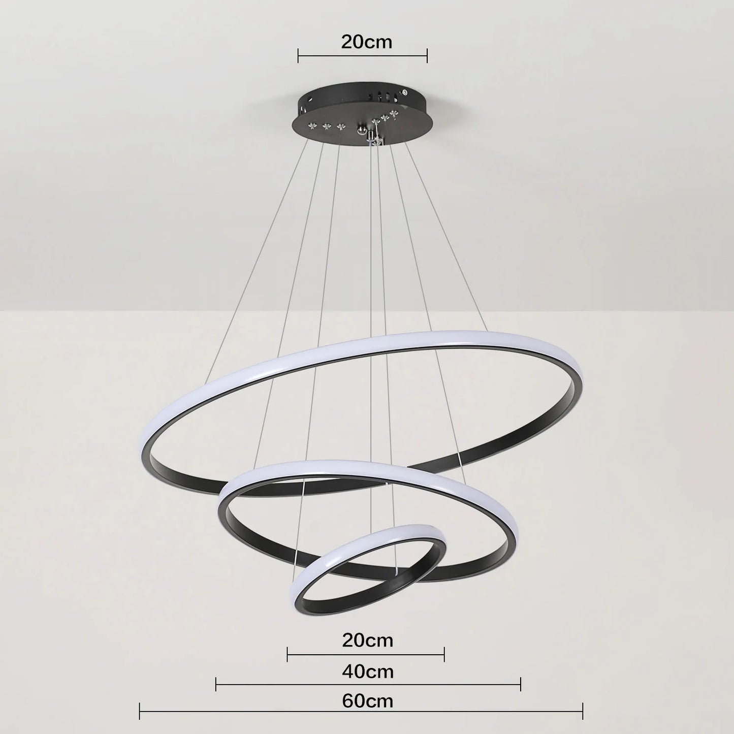 Ring Pendant Light 3 Ring Modern Hanging Lamp
