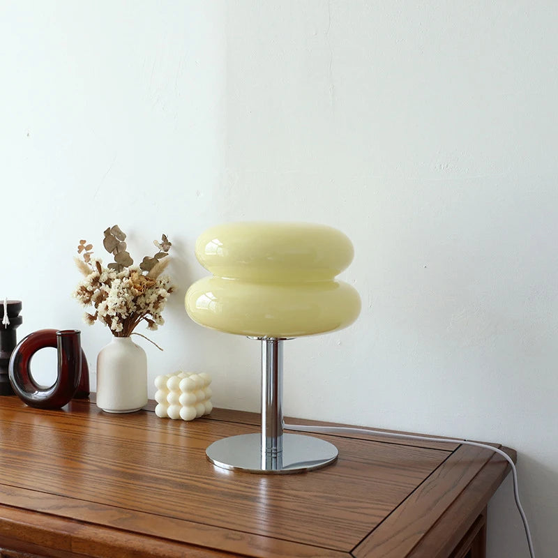 Glass Table Lamp Macaron LED Bedside Light