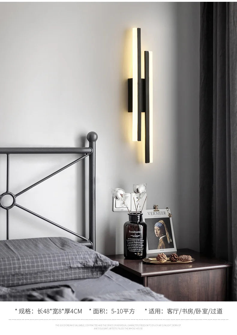 LED Wall Sconce Lighting Dimmable Acrylic Wall Lamp