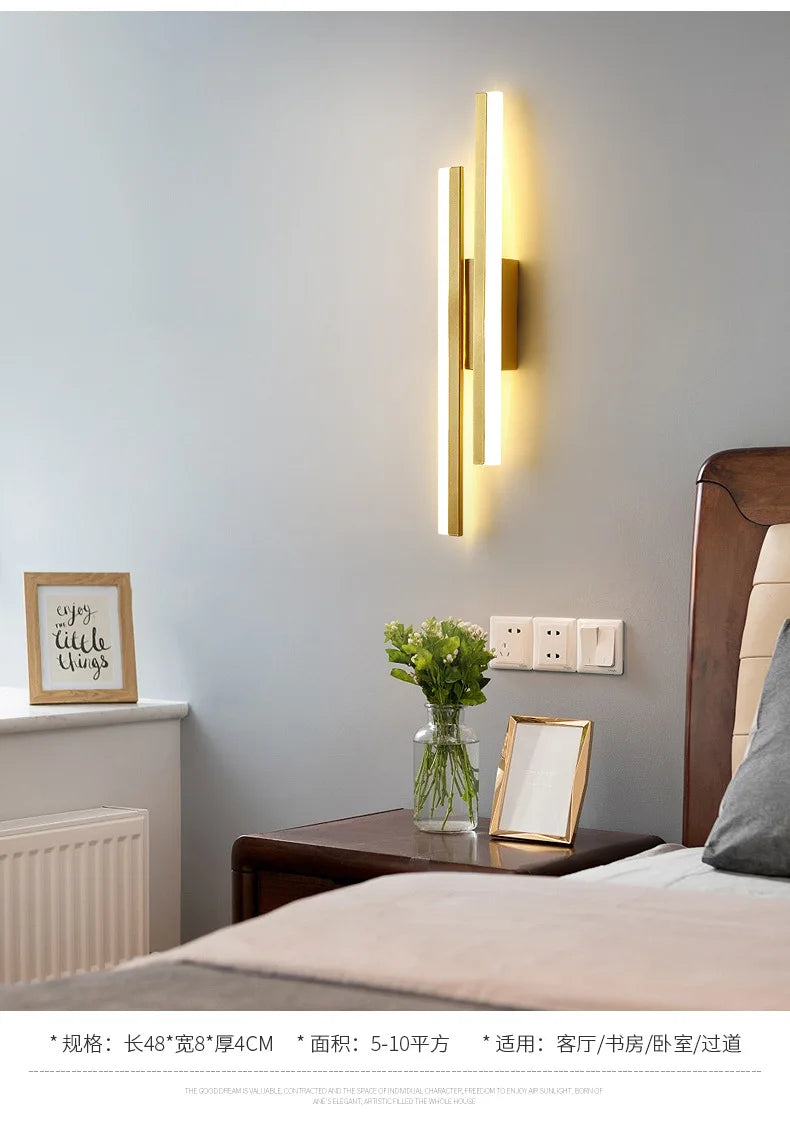 LED Wall Sconce Lighting Dimmable Acrylic Wall Lamp