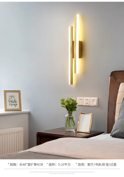 LED Wall Sconce Lighting Dimmable Acrylic Wall Lamp