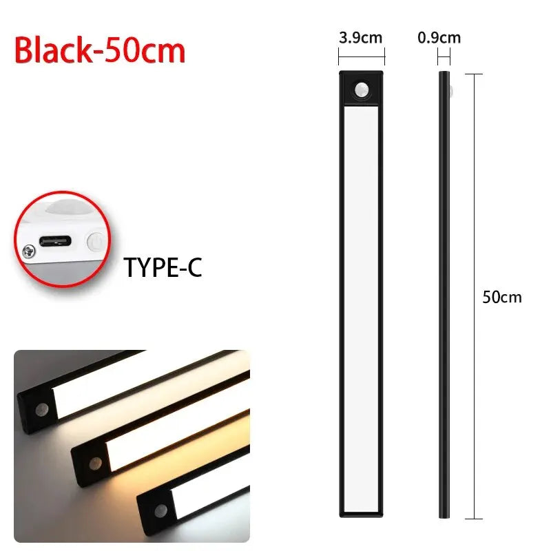 LED Motion Sensor Light USB Rechargeable Under Cabinet Light