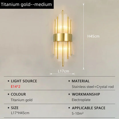 Crystal Wall Sconce LED Wall Lamp