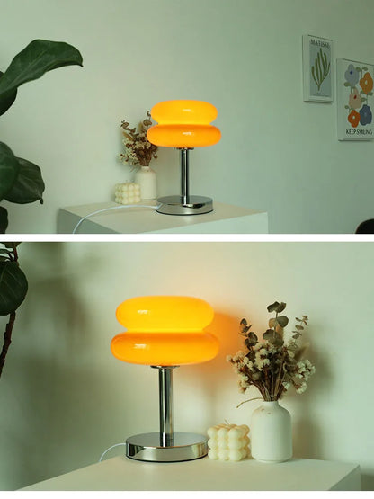 Glass Table Lamp Macaron LED Bedside Light