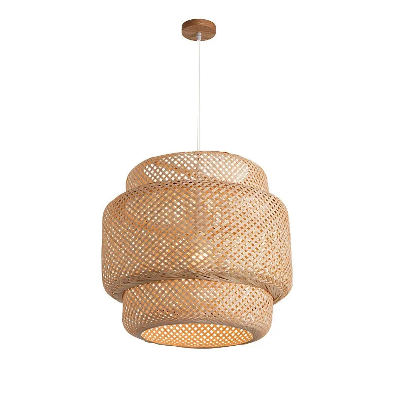 Bamboo Pendant Light Handwoven Hanging Lamp