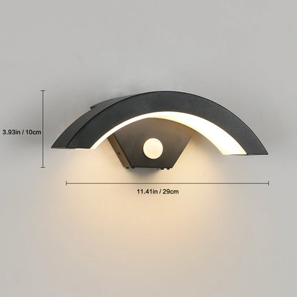Curved Frame Motion Sensor Wall Lamp