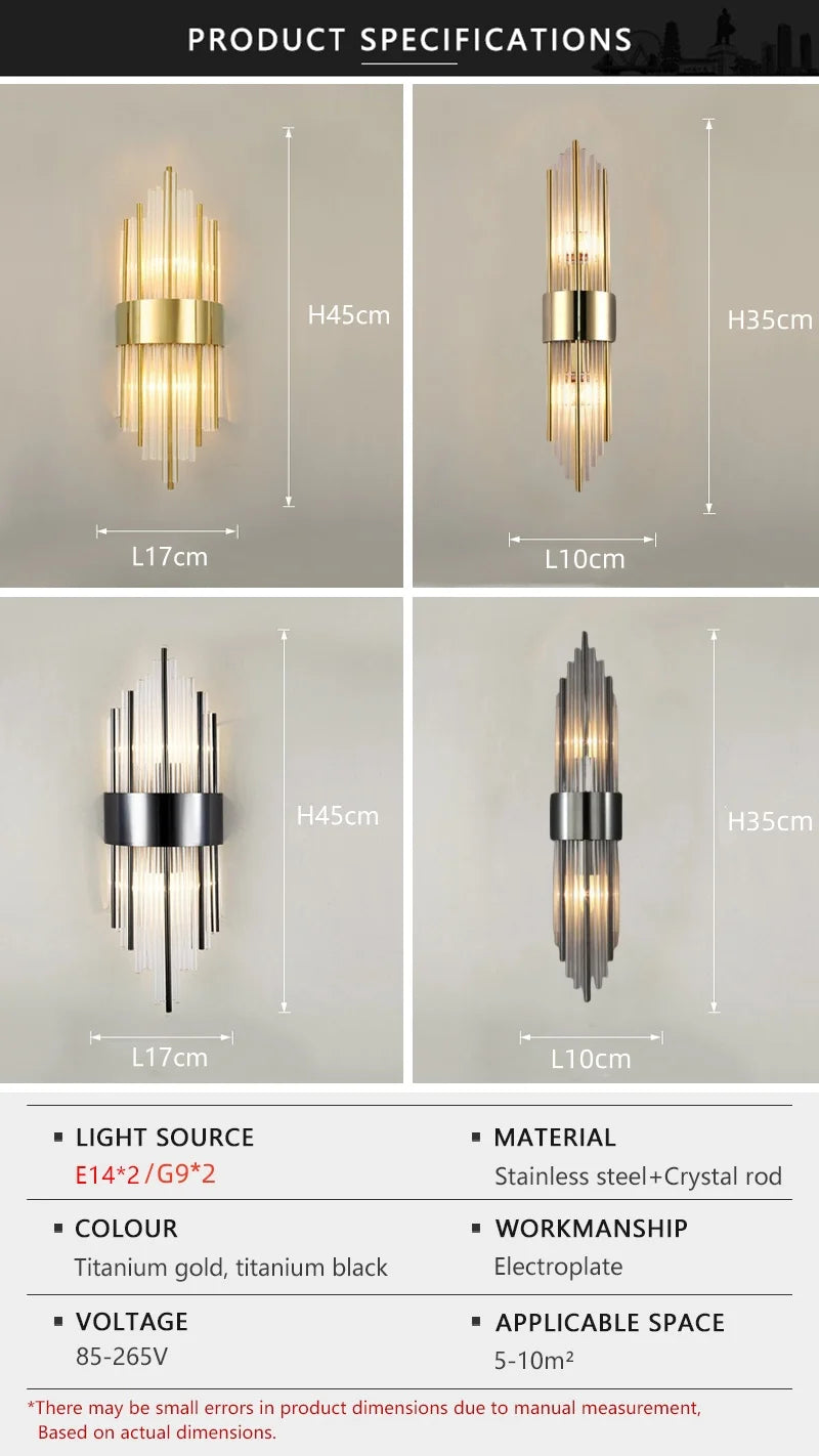 Crystal Wall Sconce LED Wall Lamp