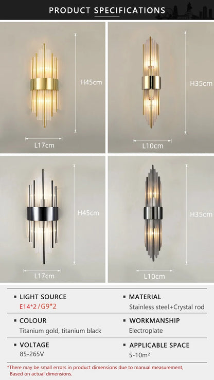 Crystal Wall Sconce LED Wall Lamp