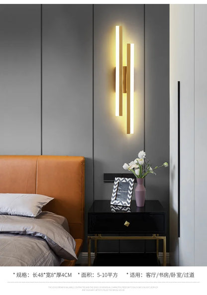LED Wall Sconce Lighting Dimmable Acrylic Wall Lamp