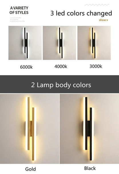 LED Wall Sconce Lighting Dimmable Acrylic Wall Lamp