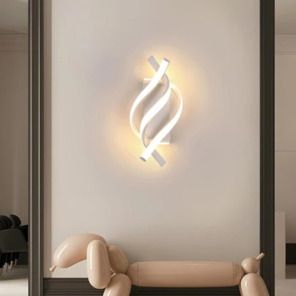 Curved Spiral Design LED Wall Lamp
