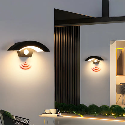 Curved Frame Motion Sensor Wall Lamp