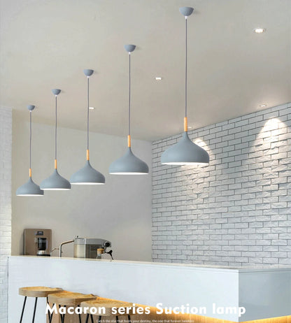 Modern Macaron Pendant Light LED Hanging Lamp