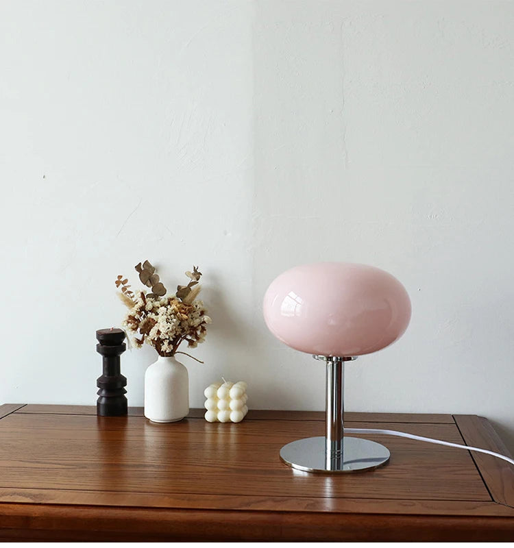 Glass Table Lamp Macaron LED Bedside Light