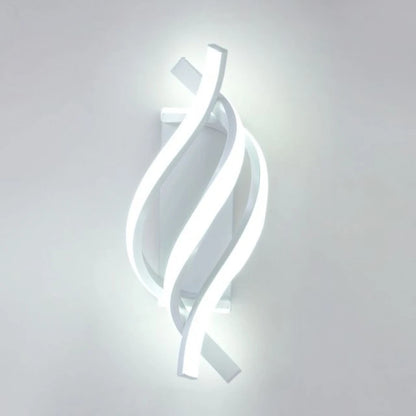 Curved Spiral Design LED Wall Lamp