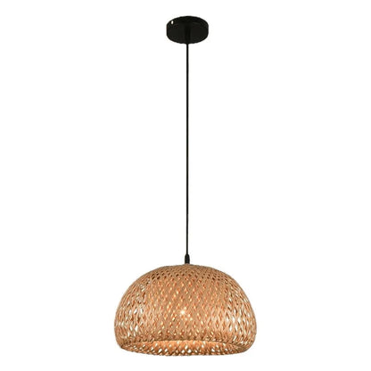 Bamboo Pendant Light Handwoven Rattan Hanging Lamp