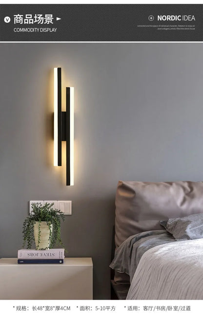 LED Wall Sconce Lighting Dimmable Acrylic Wall Lamp