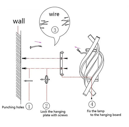 Curved Spiral Design LED Wall Lamp