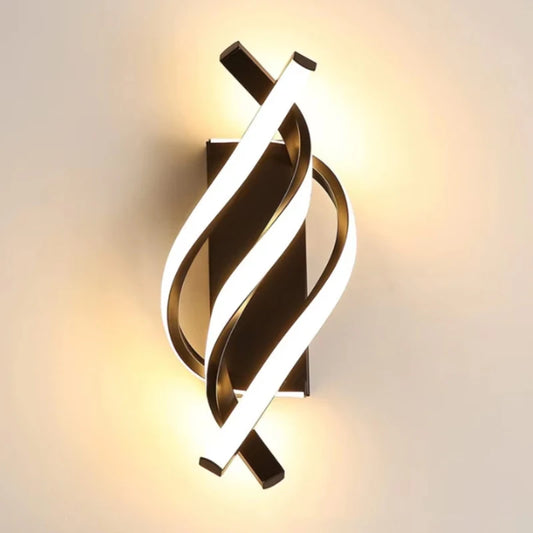 Curved Spiral Design LED Wall Lamp