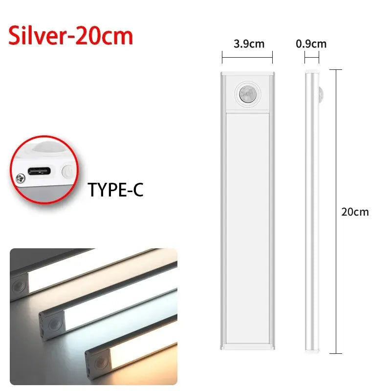 LED Motion Sensor Light USB Rechargeable Under Cabinet Light