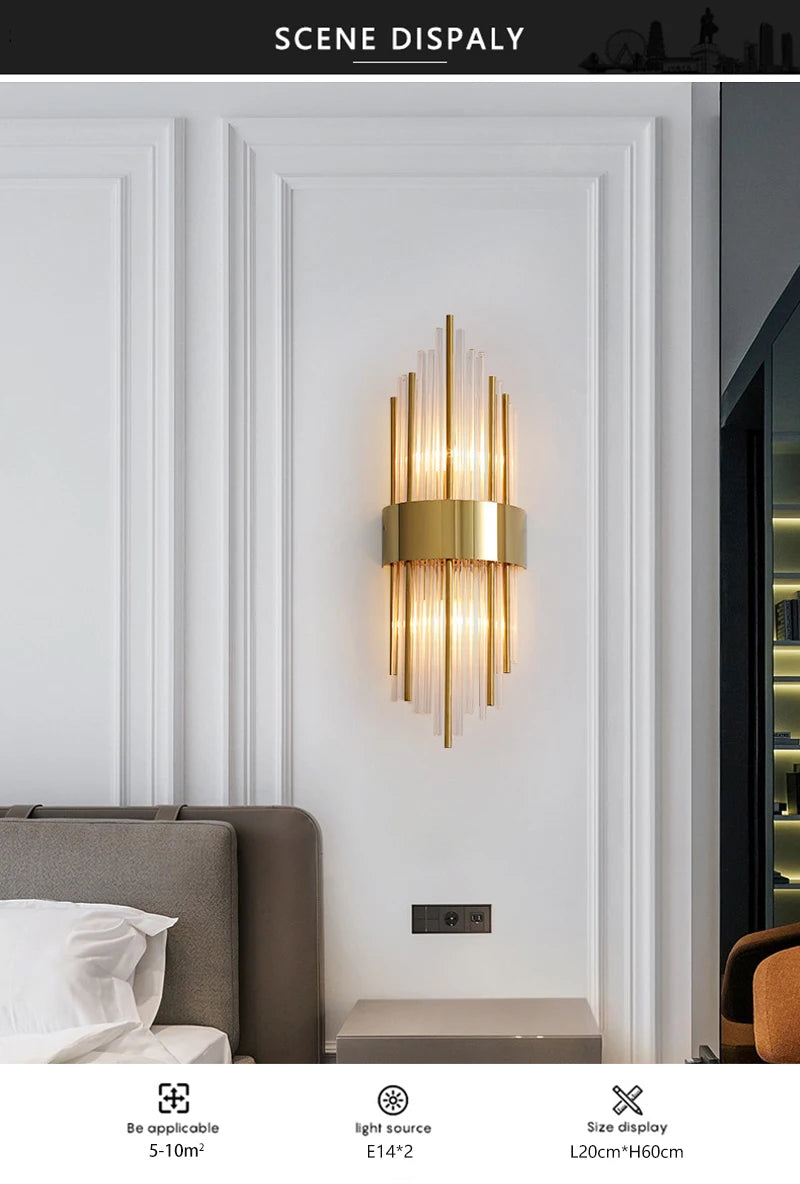 Crystal Wall Sconce LED Wall Lamp