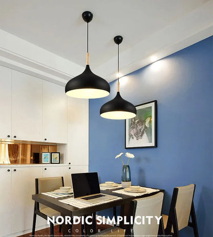 Modern Macaron Pendant Light LED Hanging Lamp