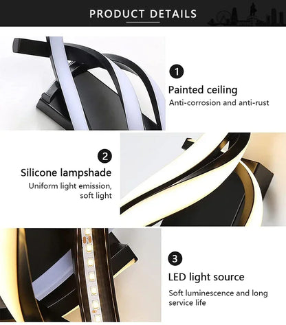 Curved Spiral Design LED Wall Lamp