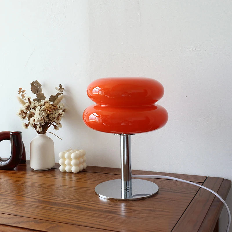 Glass Table Lamp Macaron LED Bedside Light