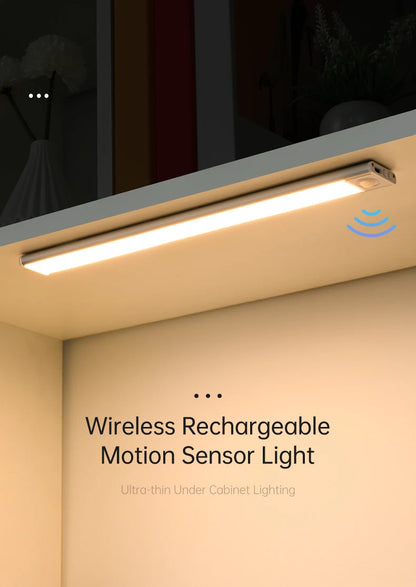 LED Motion Sensor Light USB Rechargeable Under Cabinet Light