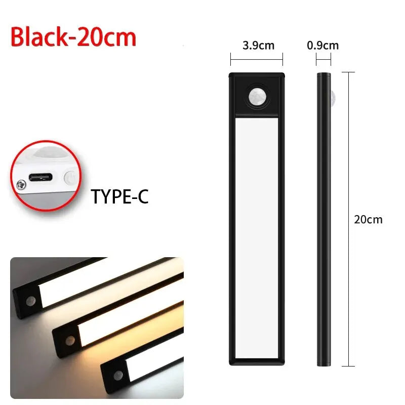 LED Motion Sensor Light USB Rechargeable Under Cabinet Light
