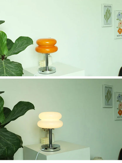 Glass Table Lamp Macaron LED Bedside Light