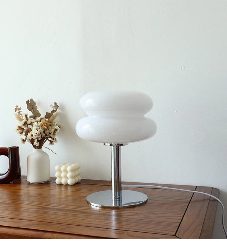 Glass Table Lamp Macaron LED Bedside Light