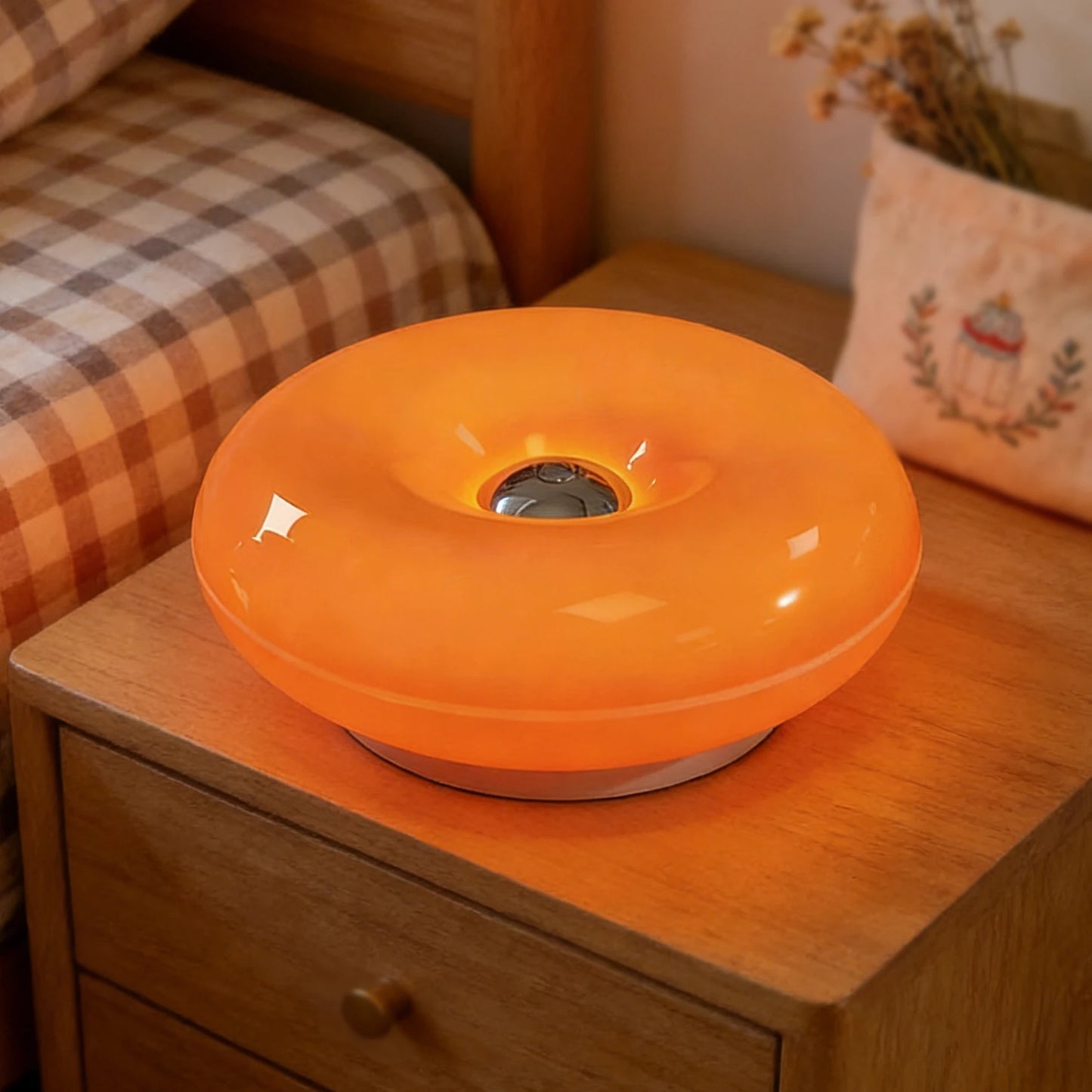 LED Table Lamp Donut Shape Dimmable Night Light