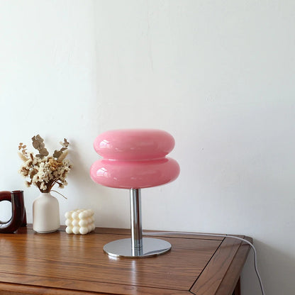 Glass Table Lamp Macaron LED Bedside Light