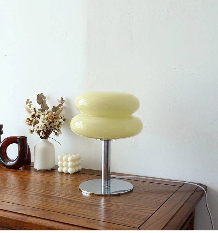 Glass Table Lamp Macaron LED Bedside Light