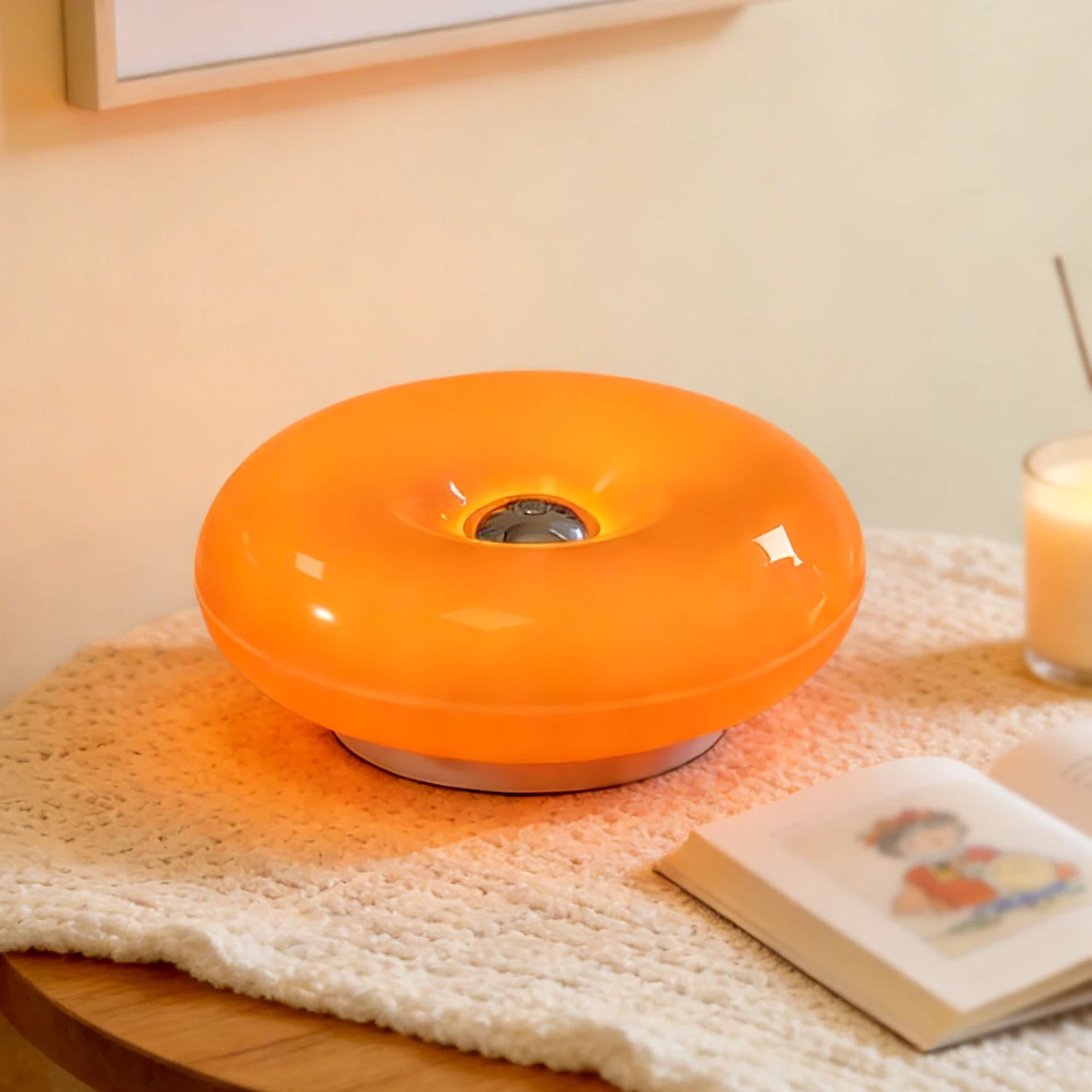 LED Table Lamp Donut Shape Dimmable Night Light
