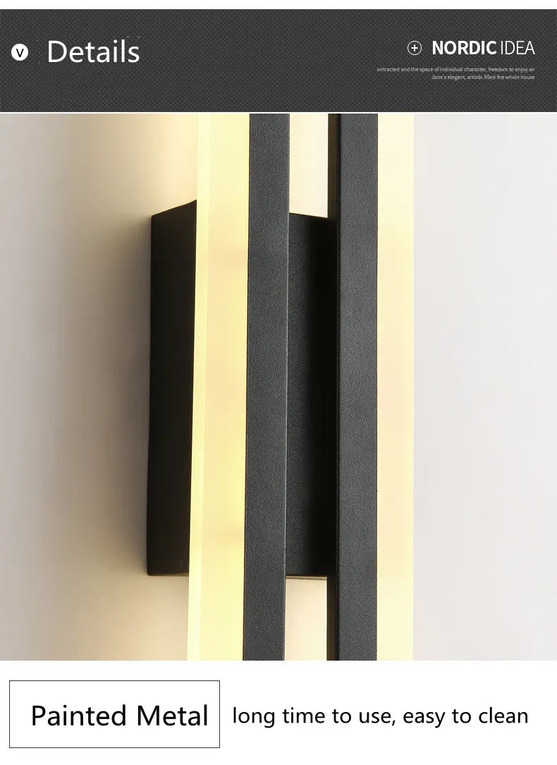 LED Wall Sconce Lighting Dimmable Acrylic Wall Lamp