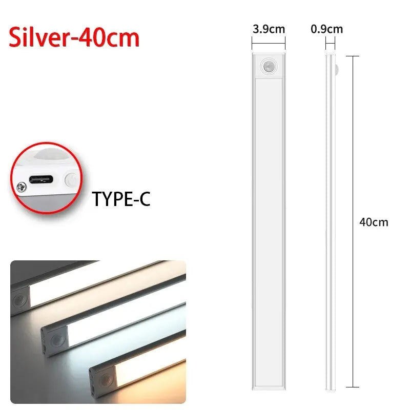 LED Motion Sensor Light USB Rechargeable Under Cabinet Light