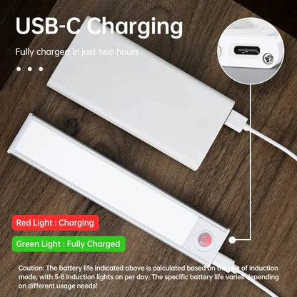 LED Motion Sensor Light USB Rechargeable Under Cabinet Light