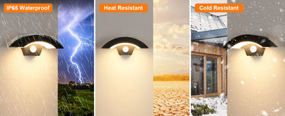 Curved Frame Motion Sensor Wall Lamp