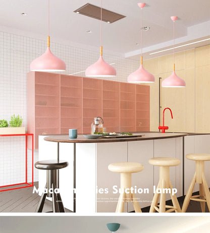 Modern Macaron Pendant Light LED Hanging Lamp