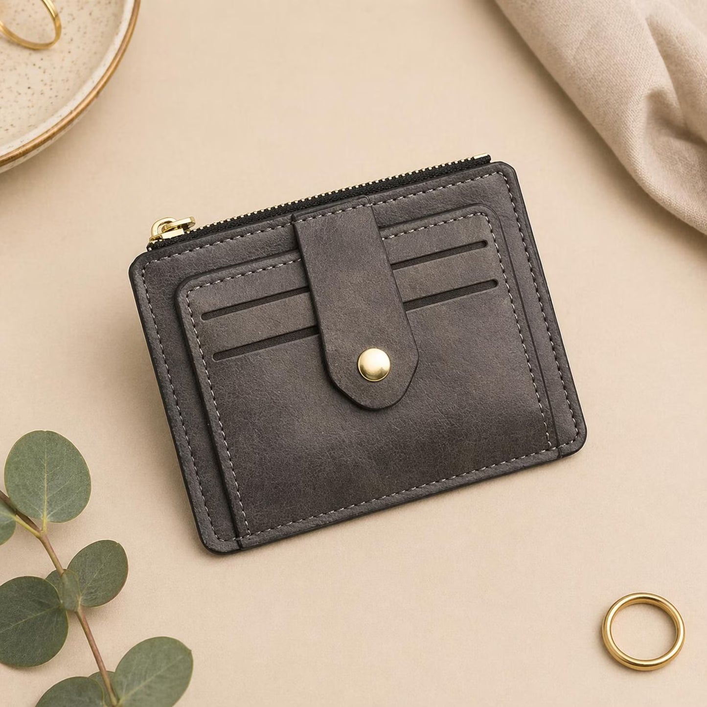 Slim Leather Card Holder Wallet
