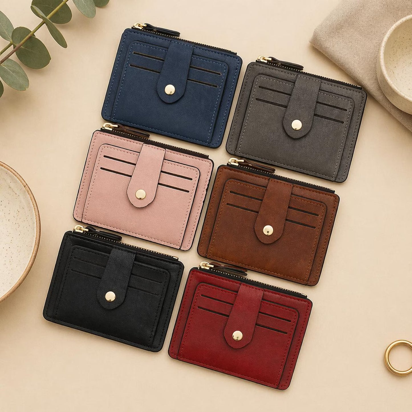 Slim Leather Card Holder Wallet