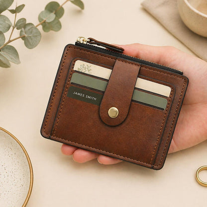 Slim Leather Card Holder Wallet