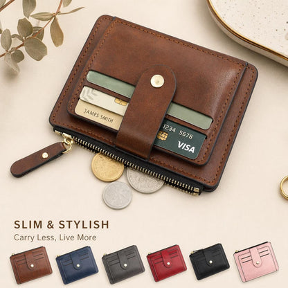 Slim Leather Card Holder Wallet